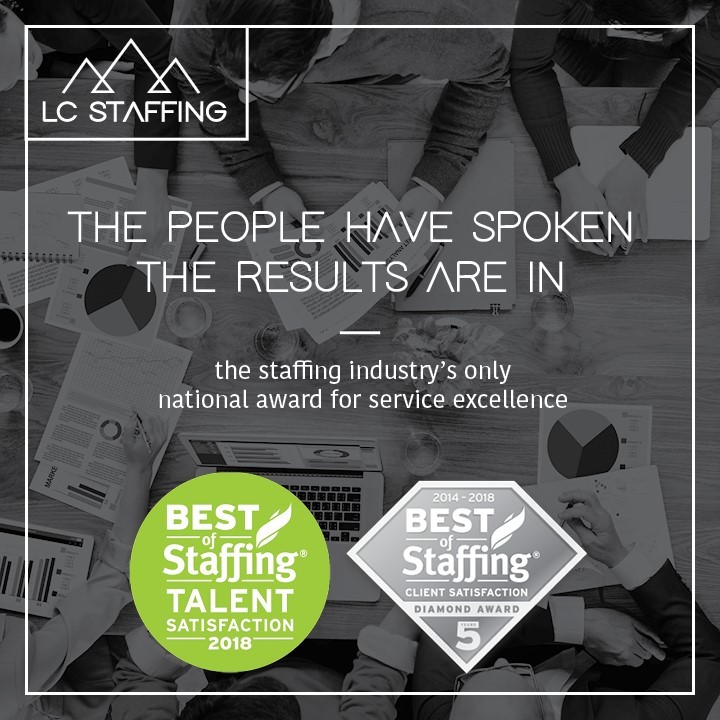 LC Staffing Wins Inavero’s Best of Staffing® Client and Talent Awards