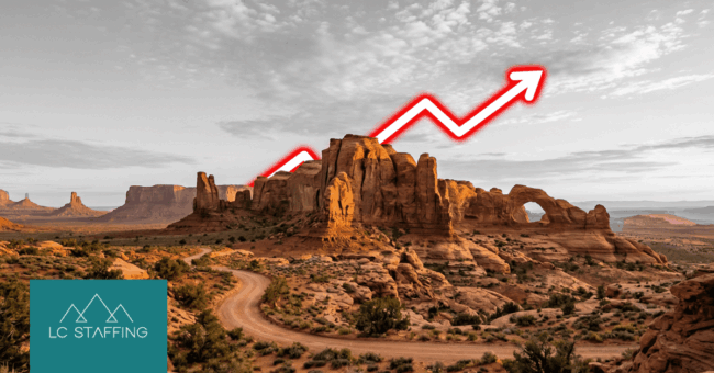 Utah red rock landscape illustrating hiring in Utah job market growth
