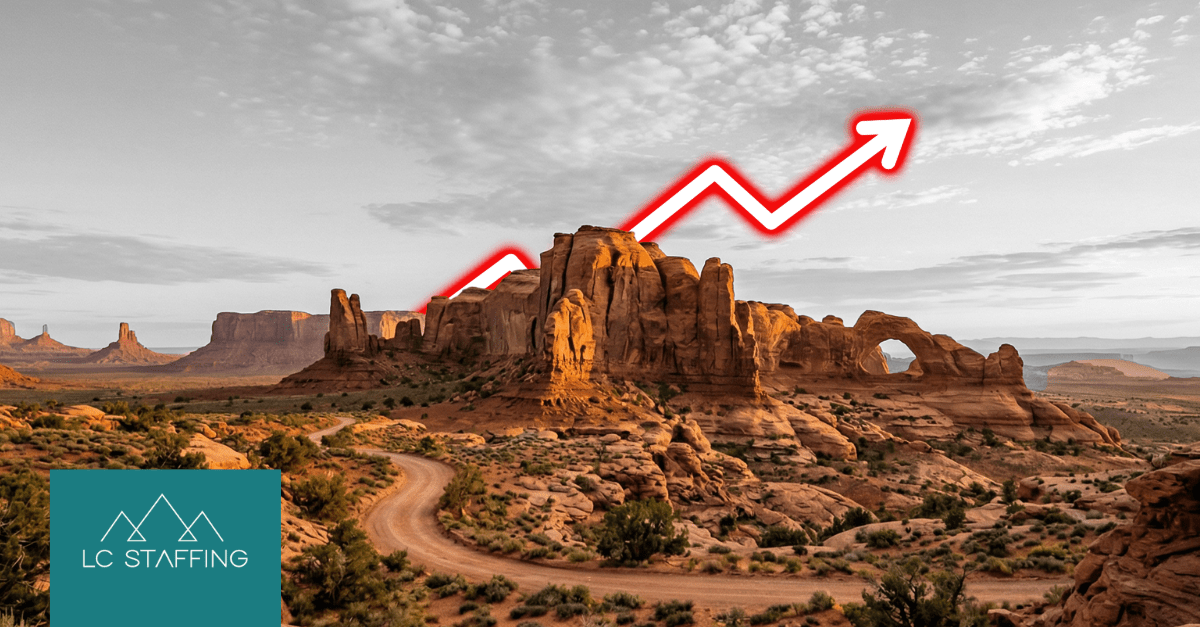 Utah red rock landscape illustrating hiring in Utah job market growth