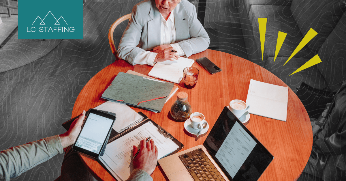 Employer overwhelmed by hiring paperwork, highlighting the need for a recruiting partner.