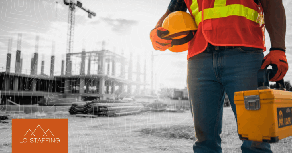 Skilled trades worker at a construction site